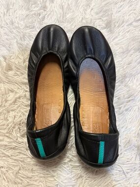 Tieks Black Leather Ballet Flats